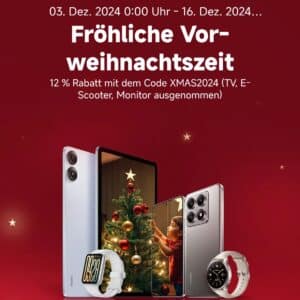 [Xiaomi Shop] 12% auf unterschiedliche Produkte + 5€ je 100€ EKW + weitere Coupons bis 16.12.24 (10 Uhr) | Redmi Pad Pro 5G Mint Green (6GB + 128GB) 229,41€ statt 269,90€ | Xiaomi MIX Flip Black (12GB + 512GB)  804,99€ statt 905,14€