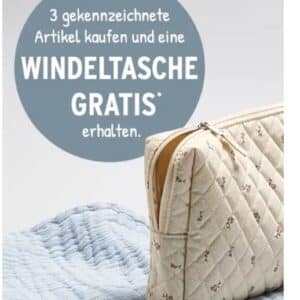 Kaufe 3 New Born Artikel bei Ernstigs Family und bekomme eine Windeltasche gratis dazu