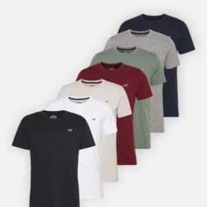 Hollister 7er Pack Basic T-Shirt in verschiedenen Größen für 31,16€ (statt 62,96€)