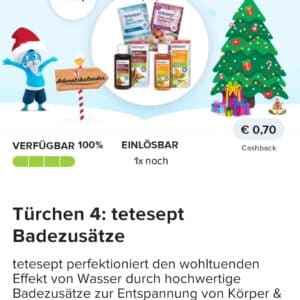 0,70€ Cashback auf tetesept Badezusätze bei Marktguru