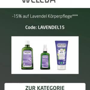 15% Rabatt auf Weleda Lavendel Kosmetik Körperpflege