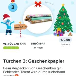 0,50€ Cashback auf Geschenkpapier bei Marktguru