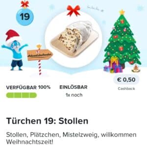 0,50€ Cashback auf Stollen bei Marktguru