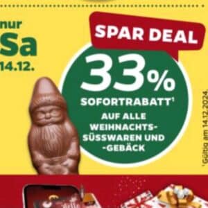 nur heute 33% Rabatt auf Weihnachtssüßwaren &amp; -gebäck bei Netto mit dem Scottie🐕