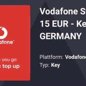 Vodafone Guthaben 15€ für 12,49€