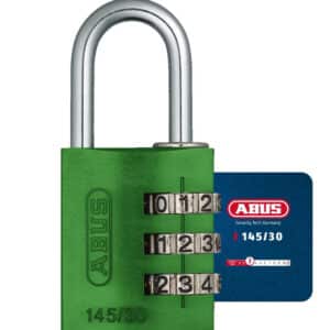 ABUS 145/30 Zahlenschloss - Leichtes Aluminium-Vorhängeschloss - Individuell einstellbarer Code - Sicherheitslevel 3 in Farbe grün für 5,66€ (statt 13,89€)