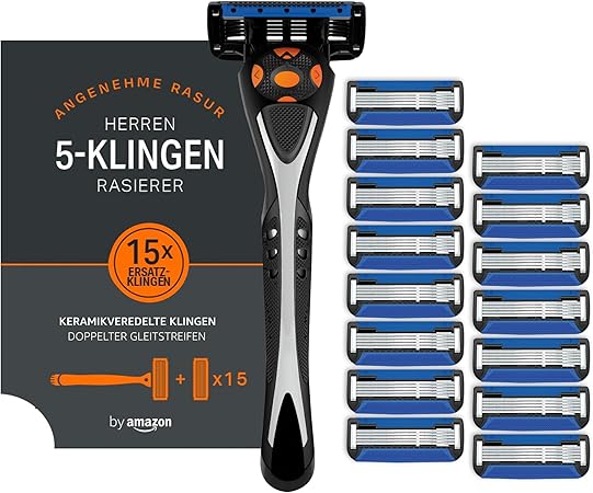 by Amazon Herrenrasierer mit 5 Klingen-System + 16 Nachfüllklingen für 11,96 €