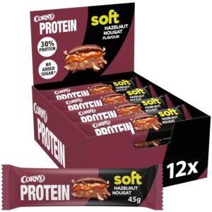 12x45g Corny Soft Hazelnut-Nougat Flavor Protein Riegel