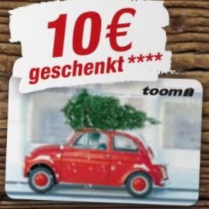 toom Geschenkaktion: 10€ Gutschein beim Kauf eines 50€ Gutscheins (nur heute!)