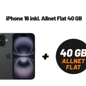 Apple iPhone 16 für 199,99€ + 40GB 5G &amp; LTE Vodafone Allnet für 29,99€/Monat + 0,00€ AG – Klarmobil Allnet