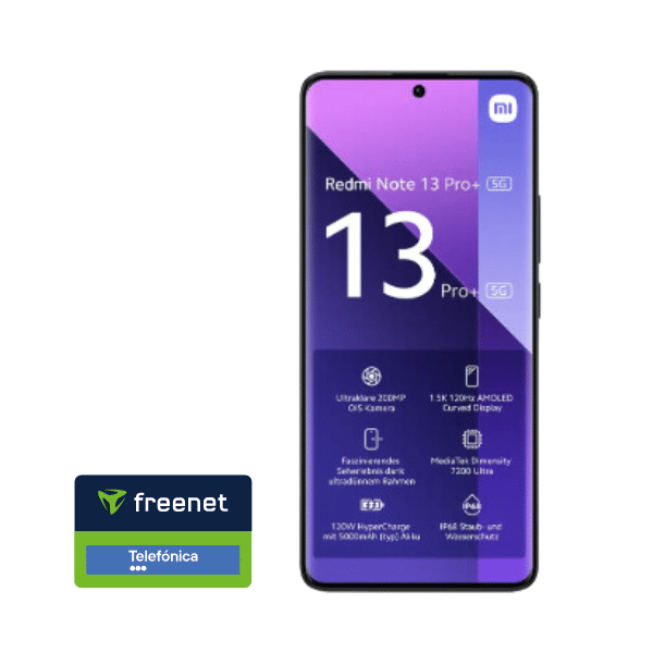 Thumbnail Eff. GRATIS! 😟 Xiaomi Redmi Note 13 Pro+ 5G (512GB) für einmalig 49€ + 17GB LTE Allnet für 9,99€/Monat (Super Select S)