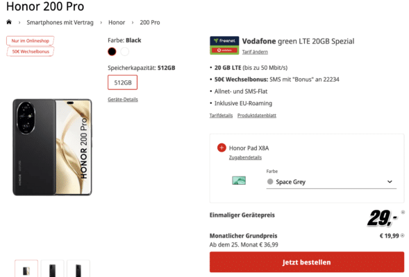 Honor 200 Pro mit Tarif