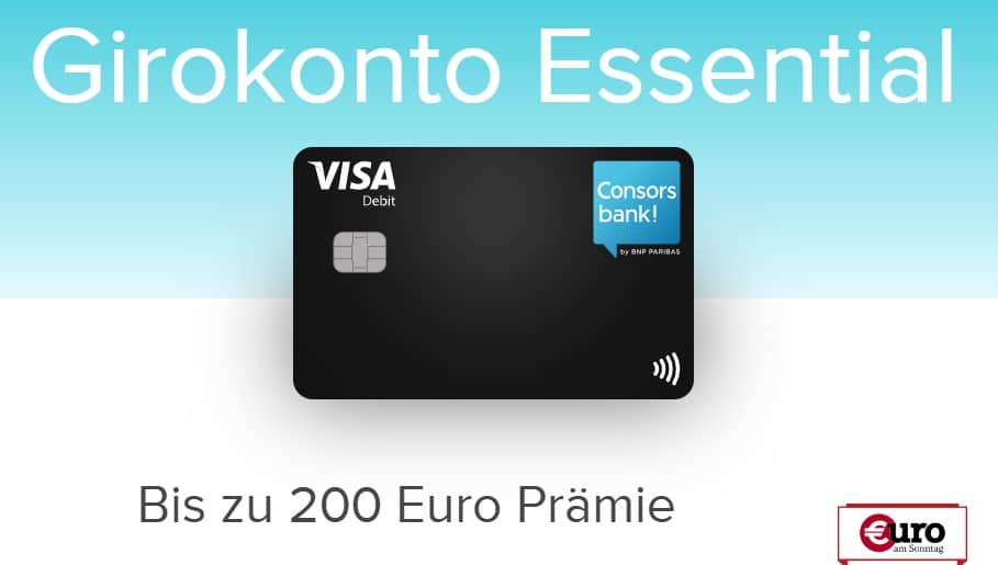 Girokonto Essential - Visa Debitcard - bis zu 200€ Prämie