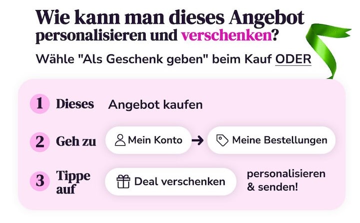 Anleitung, wie man einen Groupon Deal verschenkt