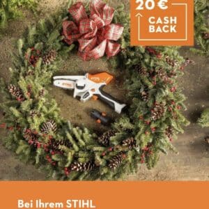 STIHL 20 € Cashback auf ausgewählte Geräte und Sets aus dem STIHL Akku AS-System