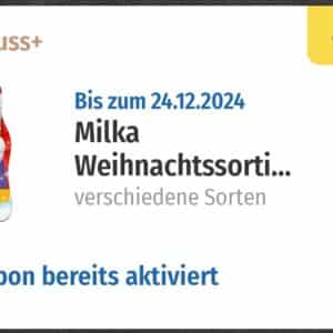 20% Milka Weihnachtsartikel in der Edeka App bis 24.12.2024 (Südbayern garantiert)