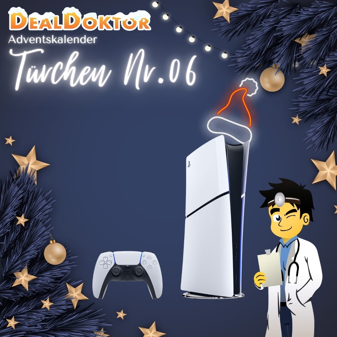 Thumbnail 🎁 DealDoktor Adventskalender - Türchen 6: PlayStation 5 Slim (Digital Edition) gewinnen