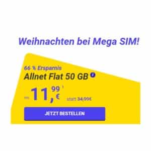 ⭐️ STARKE mtl. kündbare 5G &amp; LTE Allnets ⭐️ 50GB für 11,99€ | 70GB für 14,99€ | 140GB für 19,99€ | 280GB für 24,99€ (Mega SIM im o2-Netz mit bis zu 50 Mbit/s)