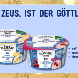 REGIONAL Gratis Gläserne Molkerei Joghurt griechischer Art