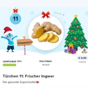 0,40€ Cashback auf Ingwer bei Marktguru