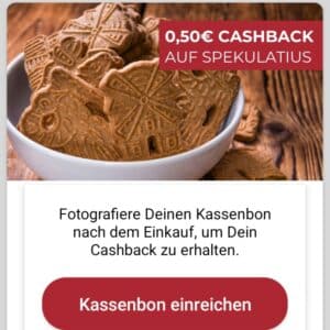 0,50€ Cashback auf Spekulatius bei scondoo