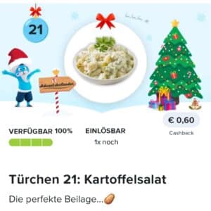 0,60€ Cashback auf Kartoffelsalat bei Marktguru