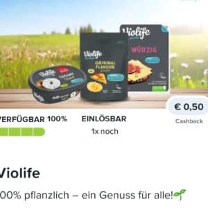 0,50€ Cashback auf Violife Käsealternativen bei Marktguru