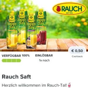 0,50€ Cashback auf Rauch Saft bei Marktguru