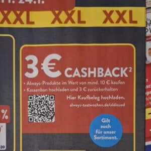 Aldi Süd - Always-Produkte im Wert von mindestens 10 € kaufen und 3 € zurück erhalten *ab 24.01.25*