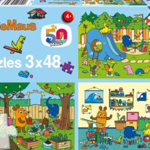 Schmidt Spiele - Ein Tag mit der Maus (Puzzle, 3x48 Teile) für 4,99€(statt 8,79€)