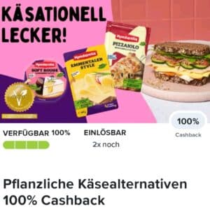 100% Cashback auf Mondarella Käsealternativen bei Marktguru