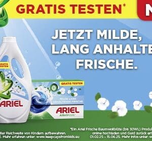 Ariel Frische Baumwollblüte gratis testen! 🫧