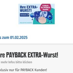 gratis Fleischwurst ab 10,00€ Edeka App & Payback (evtl. regional)