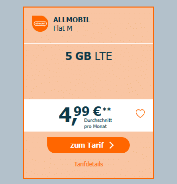 📲 25GB / 35GB LTE Vodafone Allnet für eff. 7,16€ / 9,32€ + 0€ AP (allmobil powered by otelo)