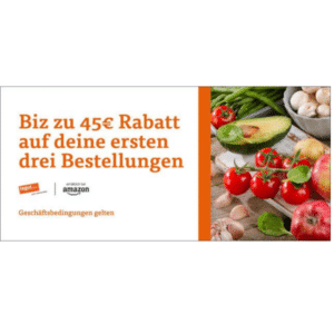 Bis zu 45 € Rabatt auf tegut Einkäufe bei Amazon