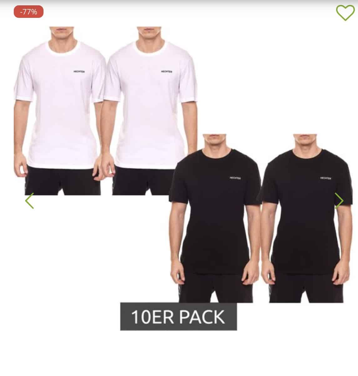 Thumbnail 👕 HECHTER STUDIO 10er Pack T-Shirts aus reiner Baumwolle für 39,99€ - 4€ / Shirt