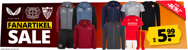 Castore Fanartikel-Sale bei SportSpar 