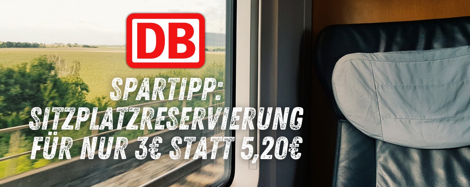 Banner für den Spartipp bei der Deutschen Bahn 