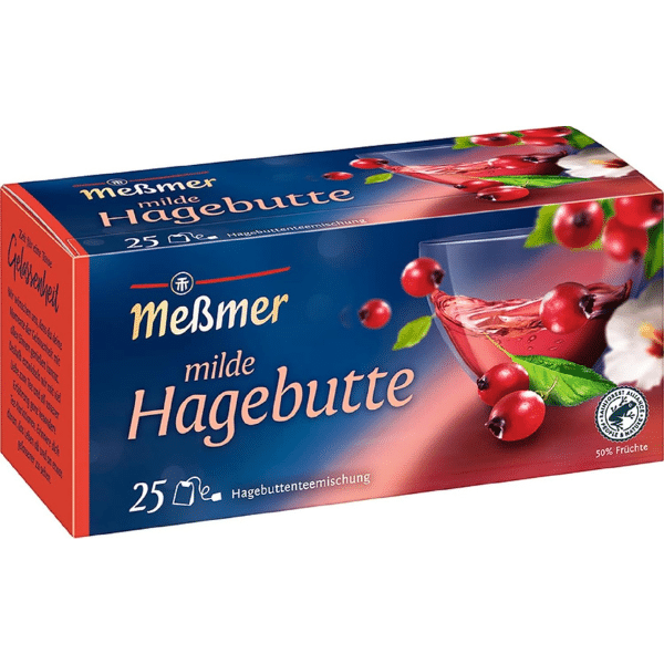 Thumbnail Meßmer Milde Hagebutte, Fenchel oder Kräuter 25 Teebeutel Vegan Glutenfrei Laktosefrei für 1,36€ (statt 2,15€)