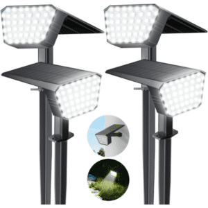 FIFlying Solarlampen, 4 Stück 7000K Solarstrahler für Außen für 19,19€ (statt 40€)