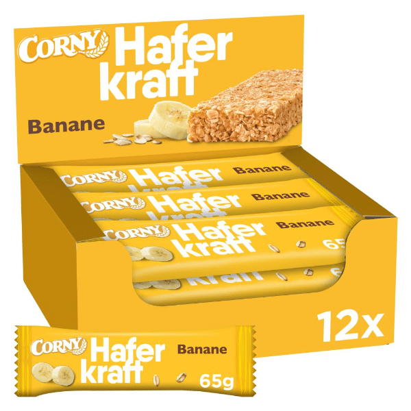 Thumbnail Haferriegel Corny Haferkraft Banane 12x 65g für 7,48€ (statt 13€)