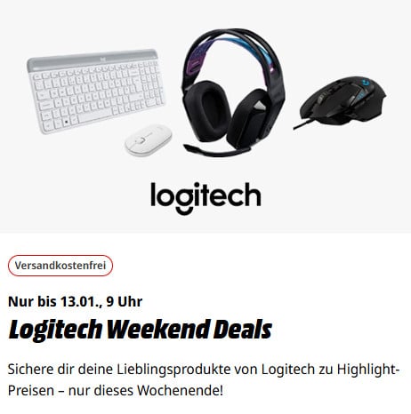 Thumbnail Fette Logitech Deals bei MediaMarkt - z.B. Logitech MX Master 3S für 64,99€ (statt 79€) uvm.