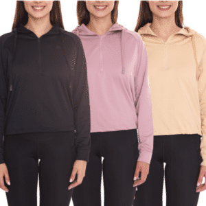 OXIDE Training Damen Fitness-Pullover - sportlicher Zip-Sweater mit Kapuze, in 3 verschiedenen Farben, für 11,99€ - 5 Sweater für nur 30€! 🤩