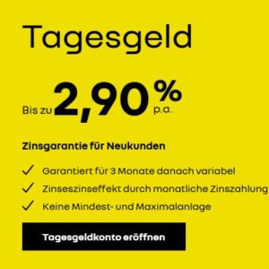 Renault Bank Tagesgeld: bis zu 2,9% p. a. für Neukunden 🤑 Festgeld: bis zu 2,45% p.a.