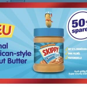 50 % Cashback auf SKIPPY Peanut Butter bei Scondoo