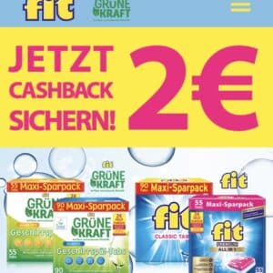 fit Geschirrspültabs testen und 2 € zurückerhalten!