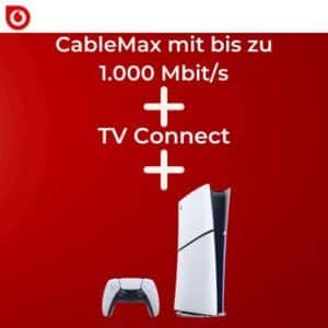 GRATIS: PS5 / Playstation 5 Slim Digital 😍 Vodafone Giga Zuhause 1000 Cable Max inkl. TV für 44,99€ mtl. (Internet für daheim mit 1000 MBit/s)