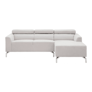 Bessagi Home Wohnlandschaft Filou in Hellgrau Samt (211/72-82/87-146cm) für 384,32€ inkl. Versand (statt 566€)