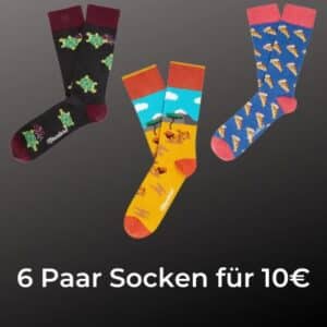 🧦 6 Paar bunte Moustard Socken für 10€ zzgl. Versand