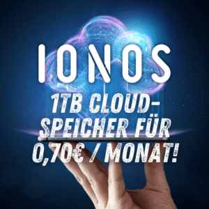 ☁️  IONOS: 1 TB Cloud-Speicher (HiDrive) für nur 0,70 € im Monat! 🚀